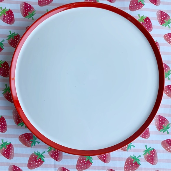 Vintage Other - Vintage Waechtersbach Cherry Red Stripe Platter
